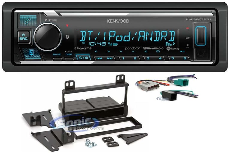 Kenwood KMM-BT325U Media Player Car Radio Install Mount Kit Bluetooth Pandora Image 1