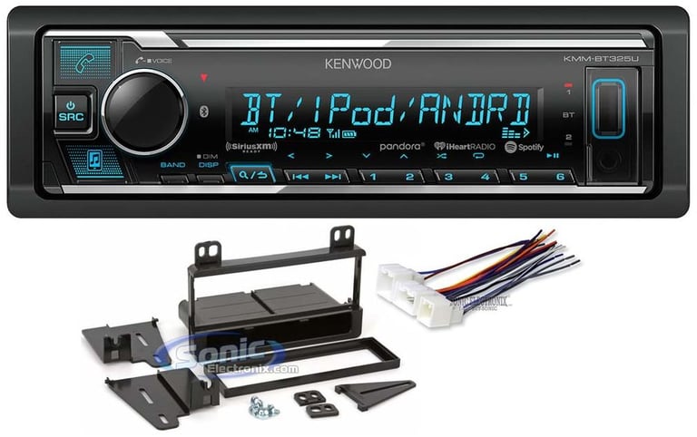 Kenwood KMM-BT325U Media Player Car Radio Install Mount Kit Bluetooth Pandora Image 1