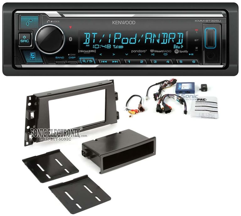 Kenwood KMM-BT325U Media Player Car Radio Install Mount Kit Bluetooth Pandora Image 1