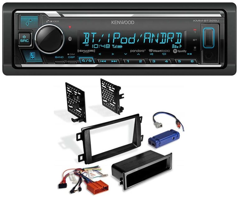 Kenwood KMM-BT325U Media Player Car Radio Install Mount Kit Bluetooth Pandora Image 1