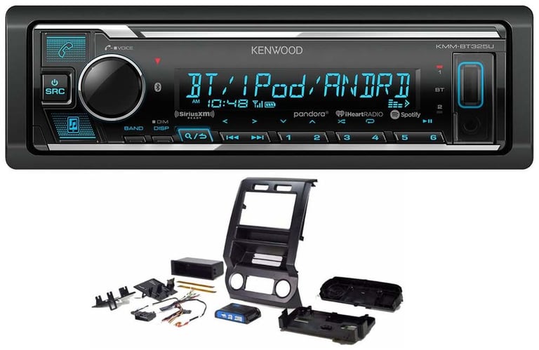 Kenwood KMM-BT325U Media Player Car Radio Install Mount Kit Bluetooth Pandora Image 1