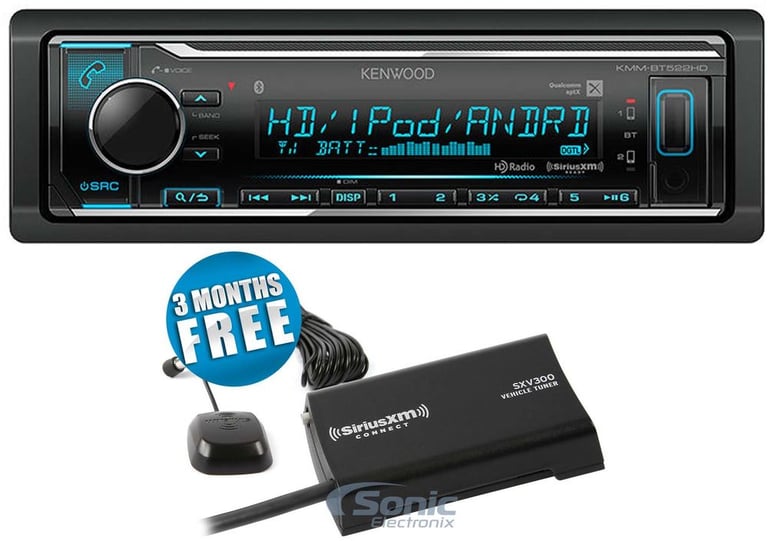 Kenwood KMM-BT522HD + SiriusXM Tuner Image 1