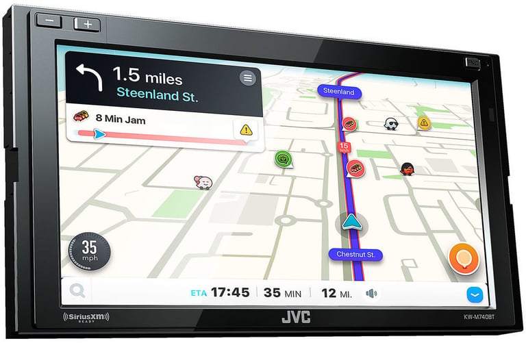 JVC KW-M740BT Double Din Car Media Player Install Kit Apple CarPlay Android Auto Image 8