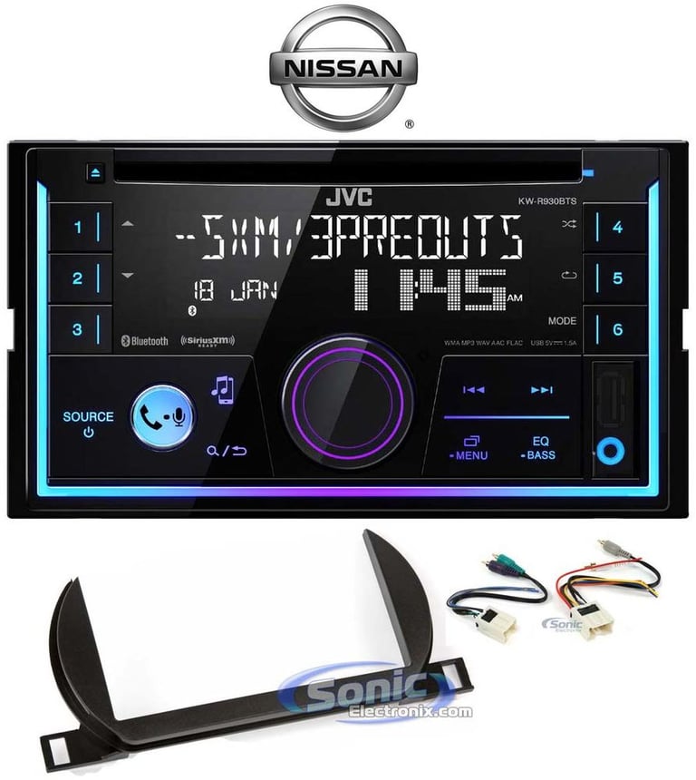 JVC Stereo CD Receiver w/Bluetooth/USB/iPhone/Sirius For 2002-04 Nissan Altima Image 1