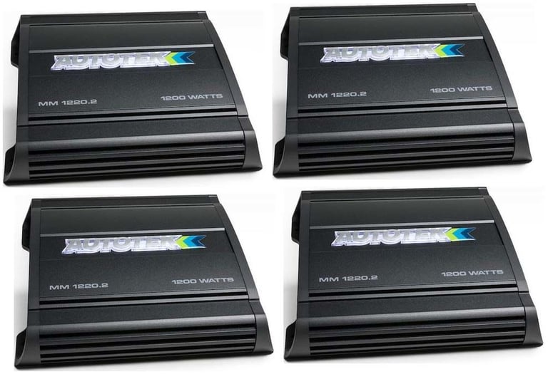 Autotek Mean Machine 1200W 2 Channel Bridgeable Amplifier Car Audio Amp (4 Pack) Image 1
