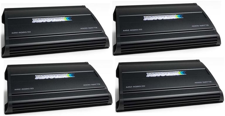 Autotek Mean Machine 4000W Mono Amplifier 1-Ohm Stable Car Audio Amp (4 Pack) Image 1