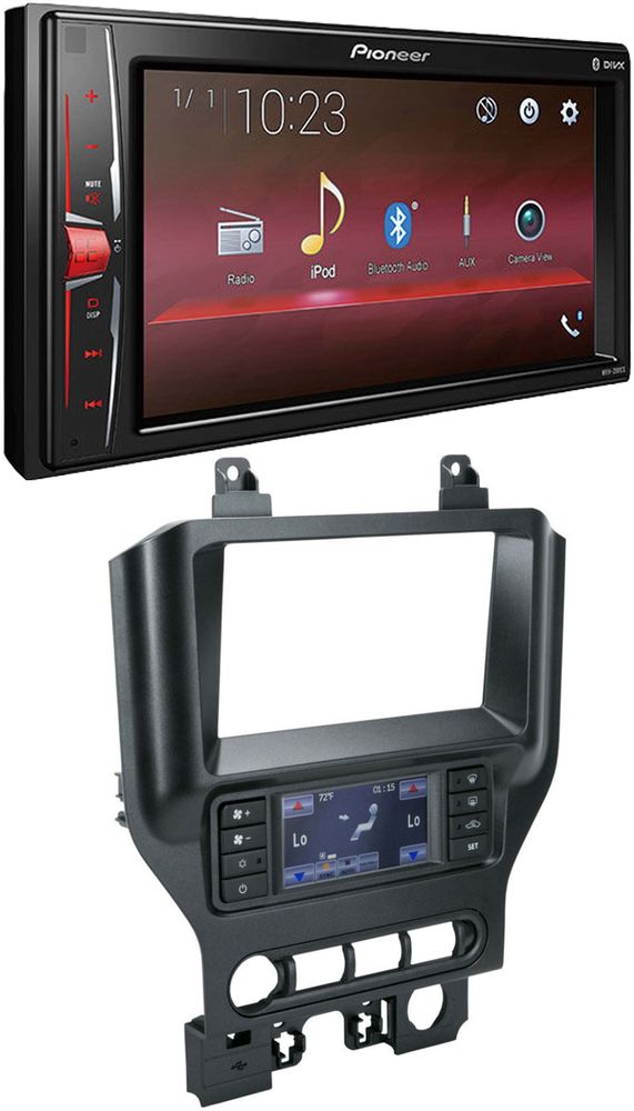 Pioneer MVH-200EX Double Din Car Stereo Radio Install Kit With Bluetooth Image 1