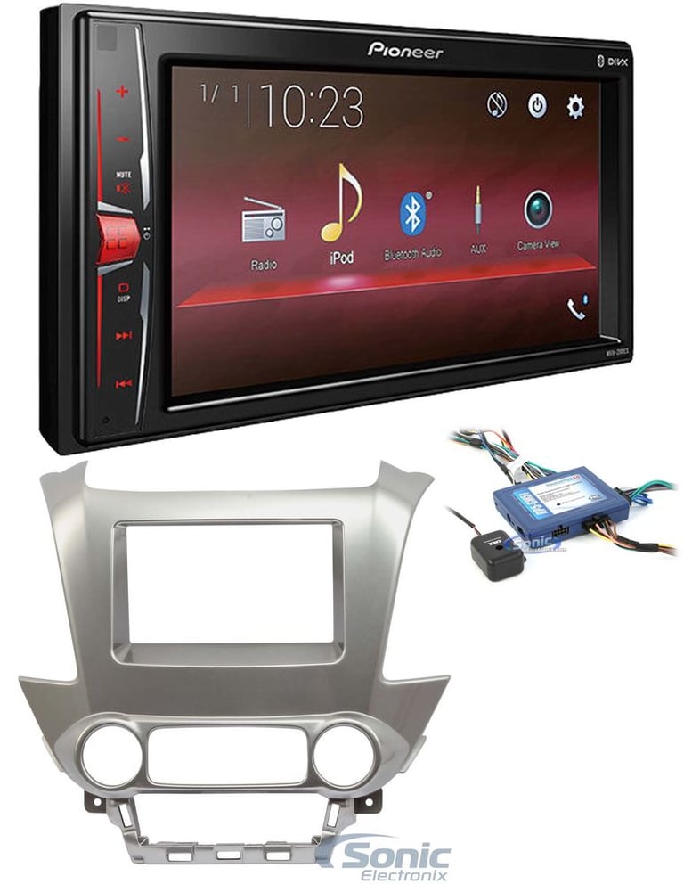 Pioneer MVH-200EX Double Din Car Stereo Radio Install Kit With Bluetooth Image 1