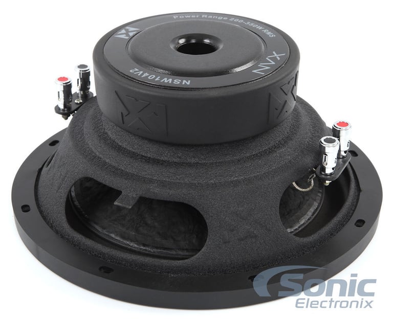 (2) NVX NSW104V2 (NSW104 v2) + Ported Sub Box + Mono Amplifier + Amp Kit (Black) Image 18