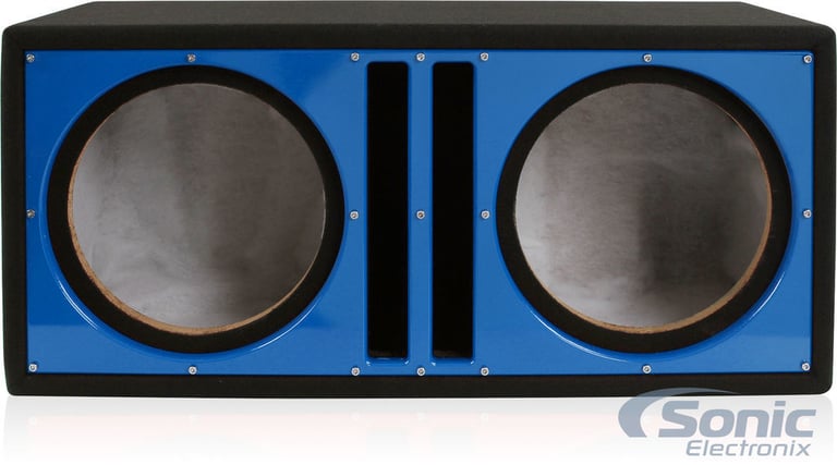 (2) NVX NSW104V2 (NSW104 v2) + Ported Sub Box + Mono Amplifier + Amp Kit (Blue) Image 4