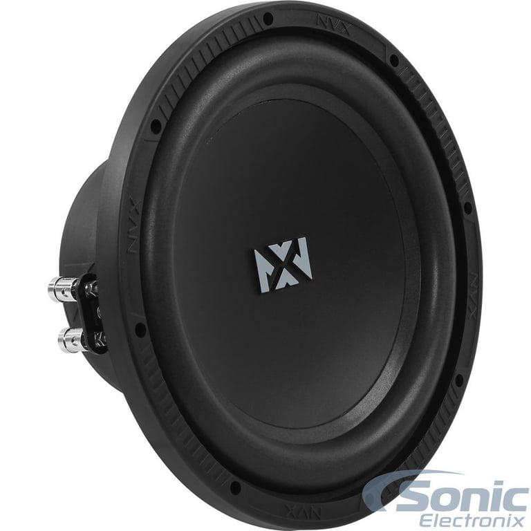 (2) NVX NSW104V2 (NSW104 v2) + Ported Sub Box + Mono Amplifier + Amp Kit (Red) Image 6