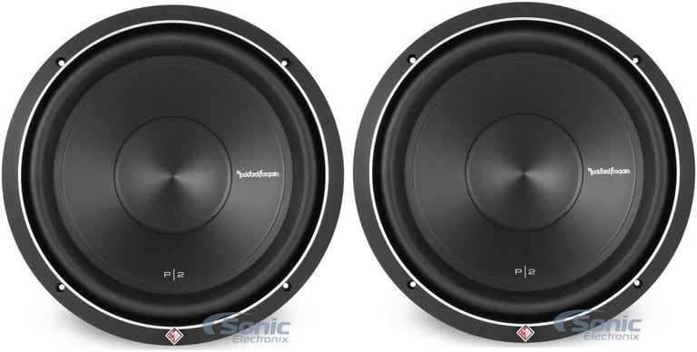 2) ROCKFORD FOSGATE P2D4-12 12" 1600 Watt Dual 4-Ohm Car Audio Subwoofers P2D412 Image 1
