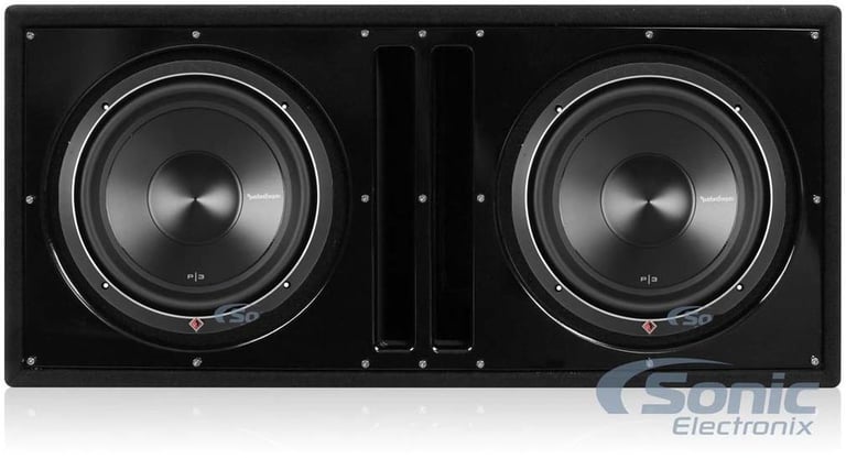 2) NEW ROCKFORD FOSGATE P3D4-12 12" 2400 Watt 4-Ohm DVC Car Subwoofers + Sub Box Image 1