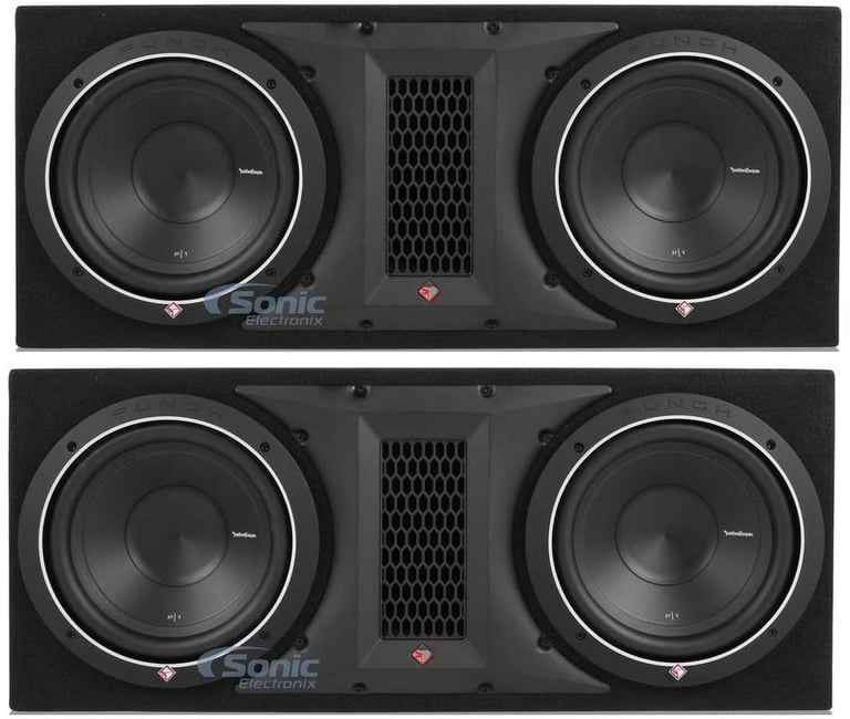 Rockford Fosgate 1000W Punch Dual P1 10 Inch Loaded Subwoofer Enclosure (2 Pack) Image 1