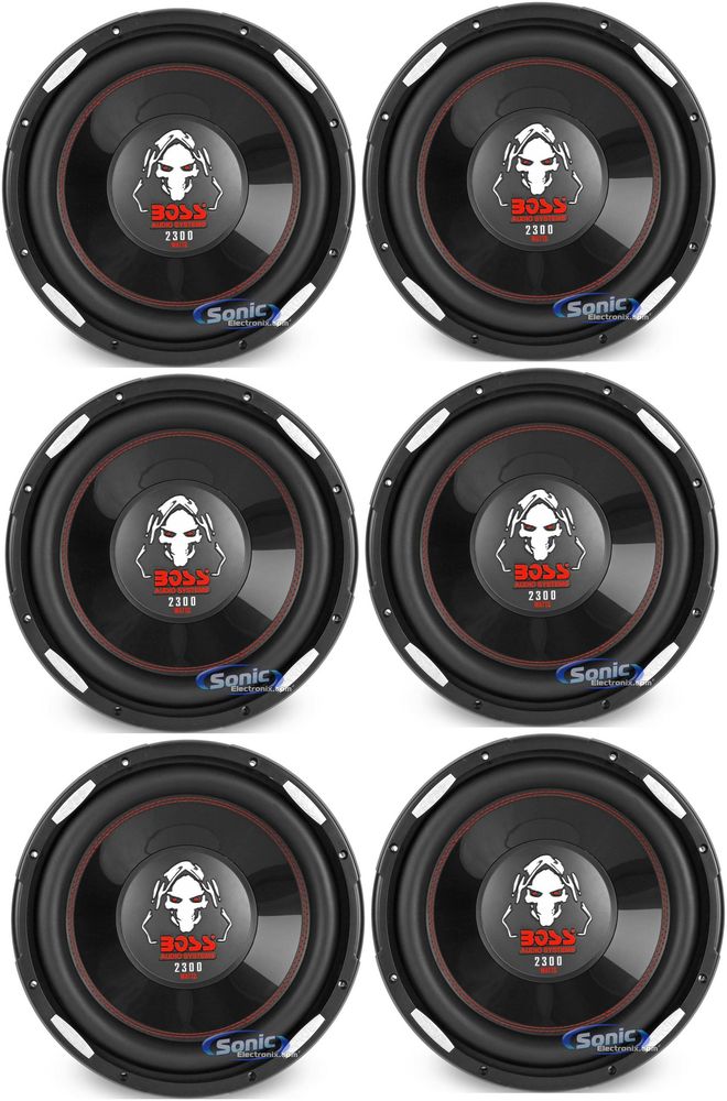Boss Phantom 12" 2300 Watt Max Power Car Audio Subwoofer w/ DVC Power (6 Pack) Image 1