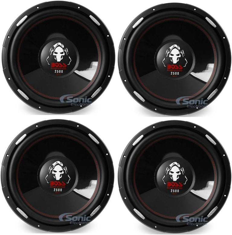 (4) Boss P156DVC Subwoofers 3000W Package Image 1