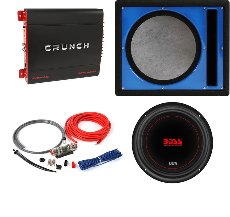 Boss Audio CXX104DVC 10" 1000 Watt Subwoofer+Vented Box+Mono Amplifier+Amp Kit Image 1