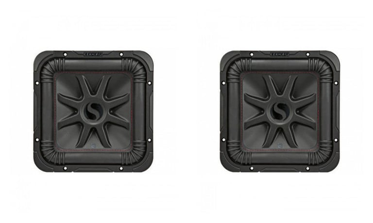 Kicker L7R 10 Inch 1000W Max Power 4 Ohm DVC Square Car Audio Subwoofer (2 Pack) Image 1