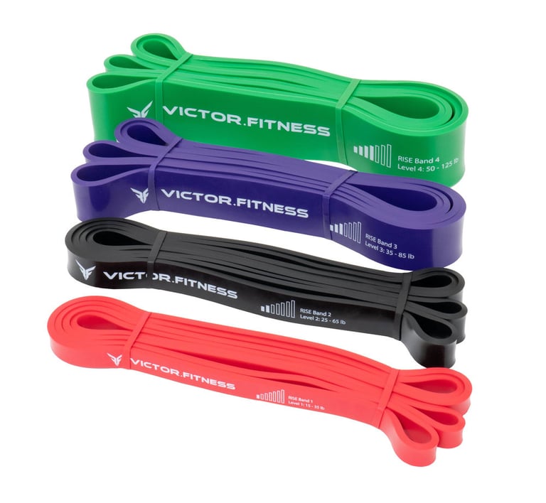 Victor Fitness RISEbands Levels 1-4 pack Image 1