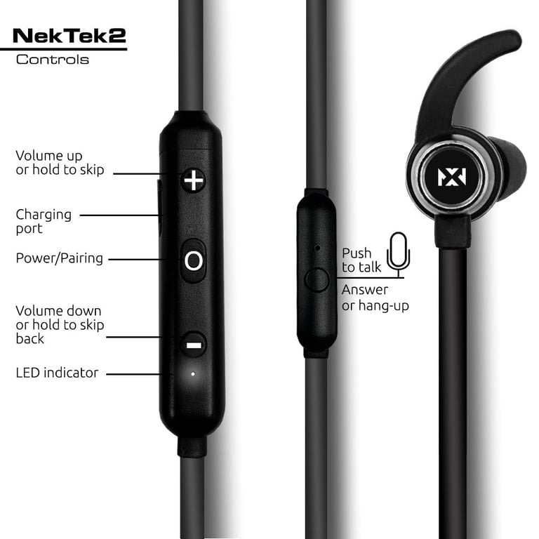 NVX NekTek2 Behind-the-Neck Bluetooth Wireless Headphones Image 6