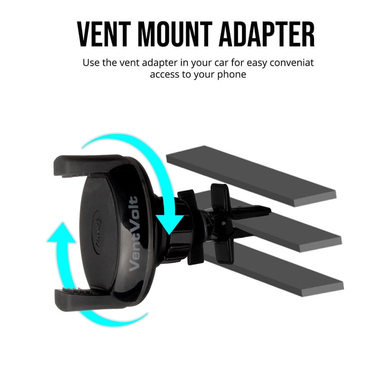 NVX VentVolt 2pack 10W Fast Charging Wireless Car Air Vent Mount Charger Image 6