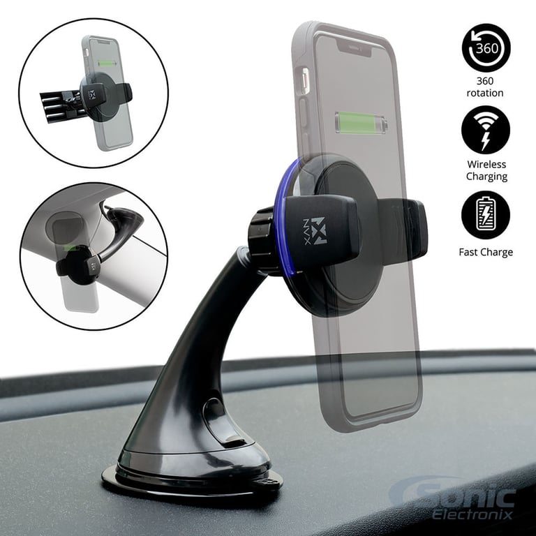 NVX VentVolt 5pack 10W Fast Charging Wireless Car Air Vent Mount Charger Image 2
