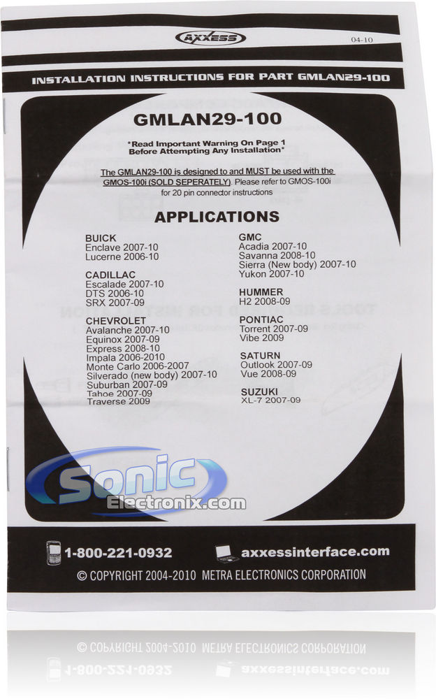 Metra Axxess GMLAN29-100 Image 12