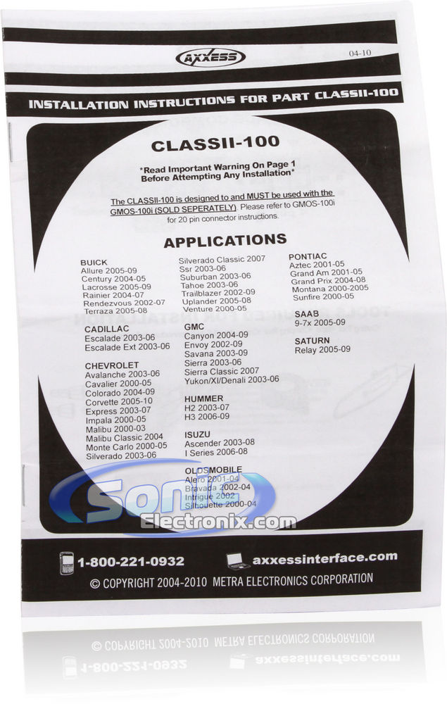 Axxess CLASSII-100 Image 8