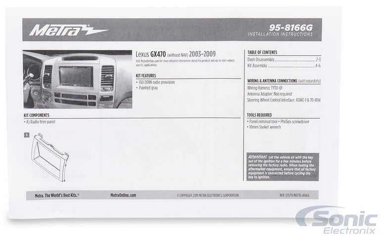 Metra 95-8166G Dash Kit Image 2