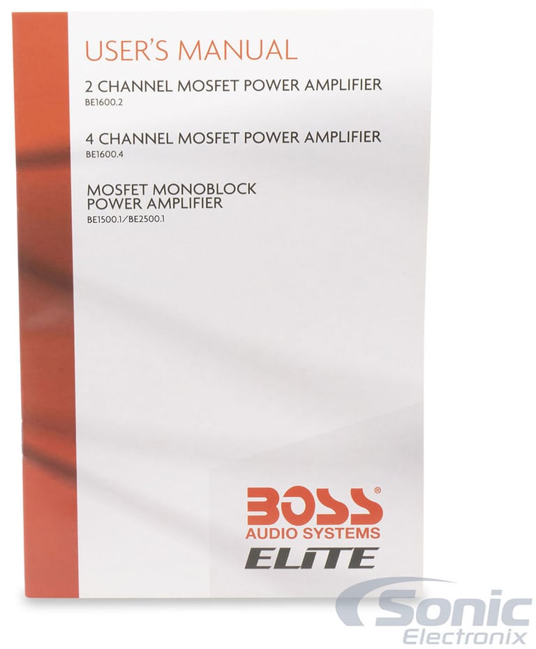 Boss Elite BE1600.4 Image 10