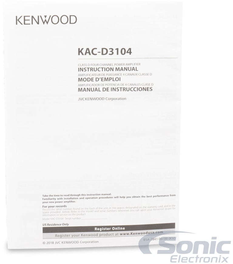 Kenwood KAC-D3104 Image 5