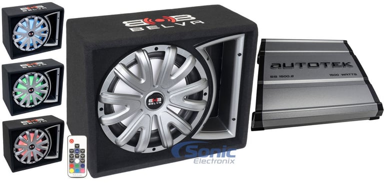 Belva BLB112LED With An Autotek 750 Watt 2 Channel Amplifier Image 1
