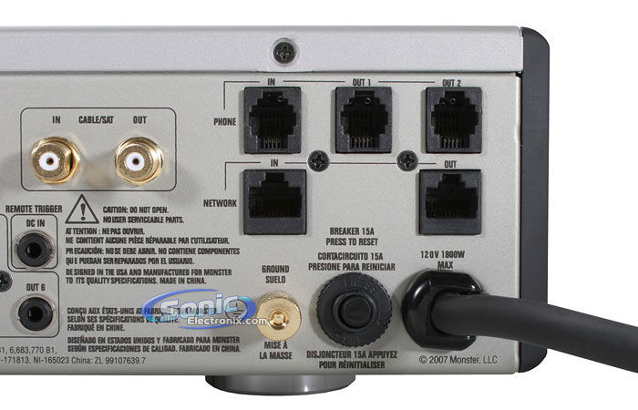 Monster Cable PowerCenter Surge Protector (MP EP IR 3650) Image 4
