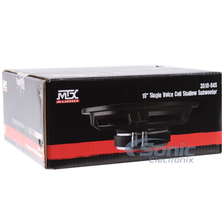 MTX 3510-04S 10" 600 Watt Shallow Subwoofer + Amplifier and Amp wire Kit Image 25