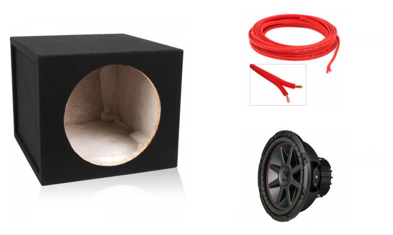 Kicker 43CVR124 COMPVR 800w 12" Subwoofer + Sealed Sub Box Image 1