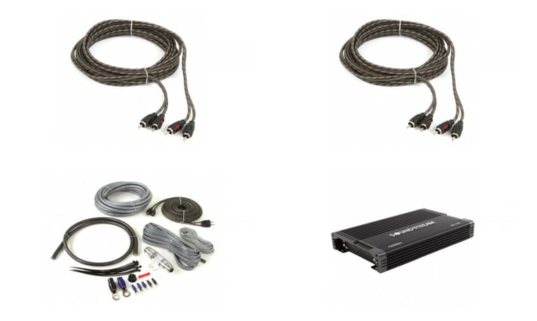 SOUNDSTREAM AR4.1200 Arachnid 1200 Watt 4-Channel Car Audio Amplifier+Amp Kit Image 1