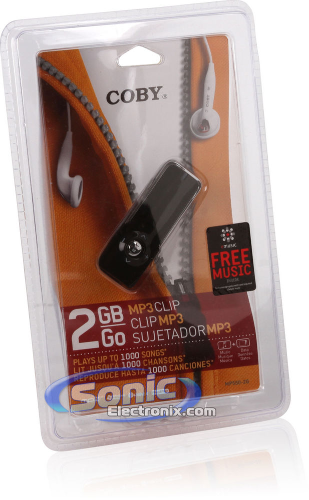 Coby MP550-2GBLK (Clip 2) 2GB Mini Clip MP3 Player - Black Image 7