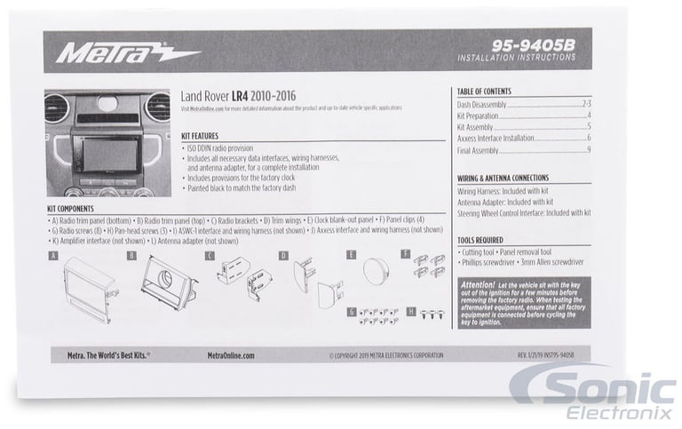 Metra 95-9405B Dash Kit Image 28