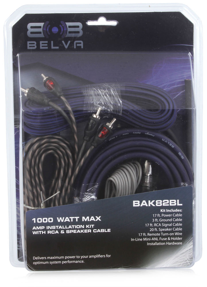 Boss R1100M + Belva BAK82 Complete 8 AWG Amp Kit Image 20