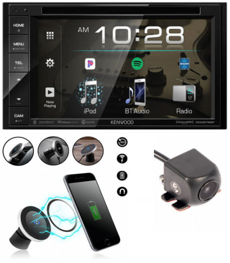 Kenwood DDX276BT Stereo + Free Backup Camera +  Wireless Car Charger Image 1