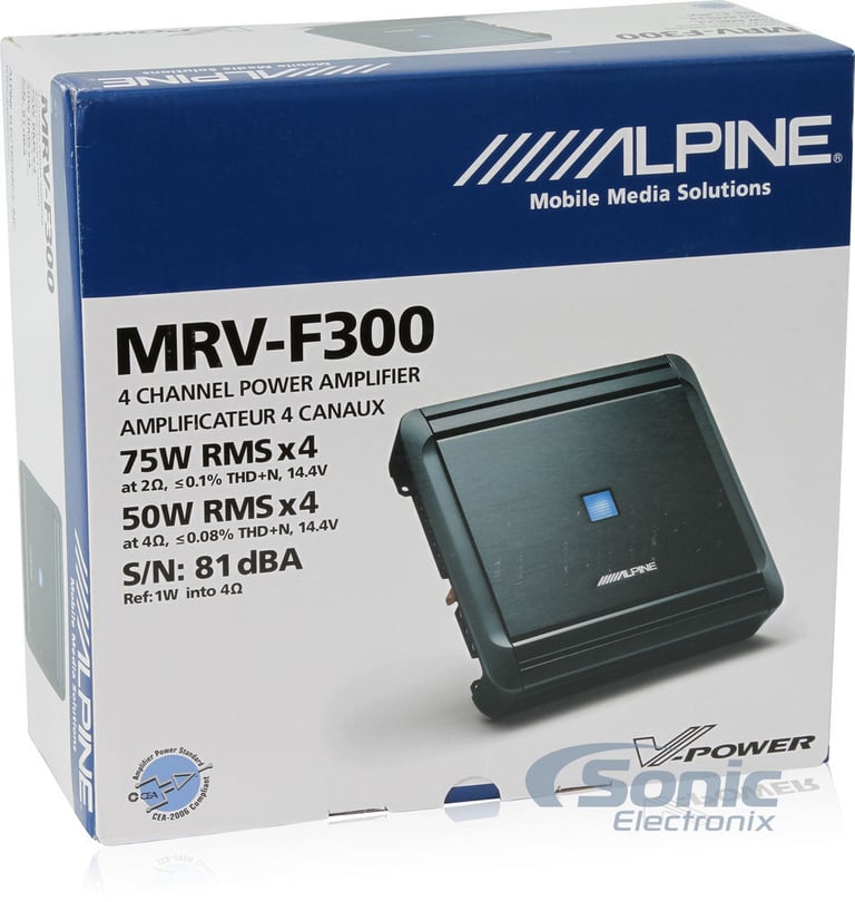 Alpine MRV-F300 Amplifier + (2) Massive Audio 6.5" Subwoofers + Belva Amp Kit Image 7