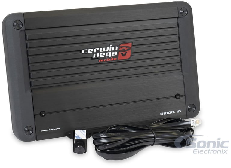 Cerwin-Vega V1000.1D Amplifier + Alpine 12" Subwoofer + Free Amp Kit Image 2