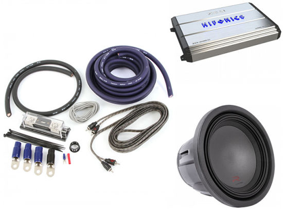 Hifonics ZXX-2400.1D Amplifier + Alpine 12" Subwoofer + Free Amp Kit Image 1