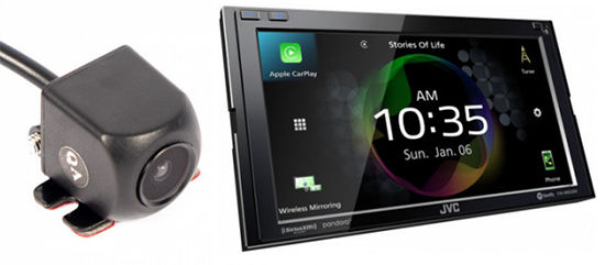 JVC KW-M855BW Stereo + Free NVX Backup Camera Image 1