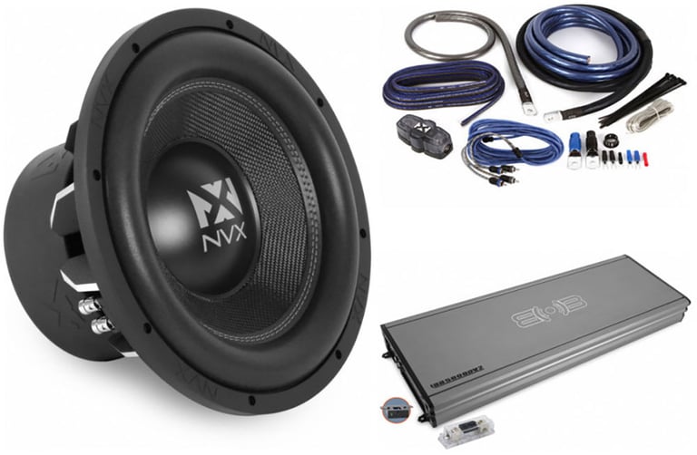 Belva BB5000Dv2  + NVX VCW124 Subwoofer and Amp Kit Image 1