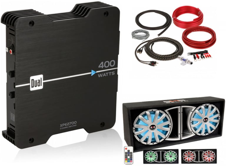 Belva BLB212LED Enclosure + Dual XPE2700 Amplifier + Belva Amp Kit Image 1