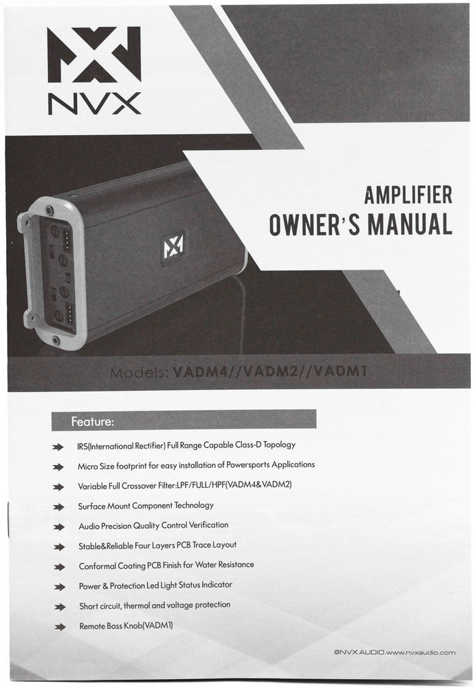 NVX VADM2 Amplifier + Hifonics 400W RMS 12" Subwoofer + Amp Kit Image 24