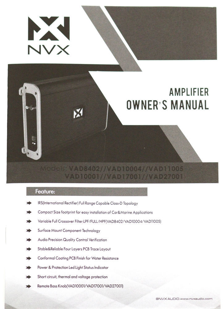 NVX VAD8402 Amplifier + (2) Kicker 10" Subwoofers + Belva Amp Kit Image 32