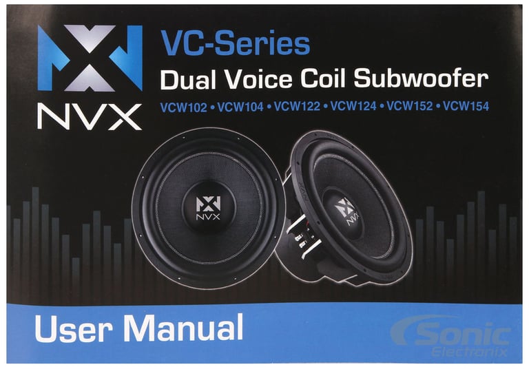 (2) NVX VCW104 + Sealed box + Mono Amplifier + Amp Kit Image 20