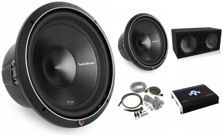 (2) Rockford Fosgate Punch P3D2-12 + Autotek TA2050.1 + Ported Box+ Free Amp Kit Image 1